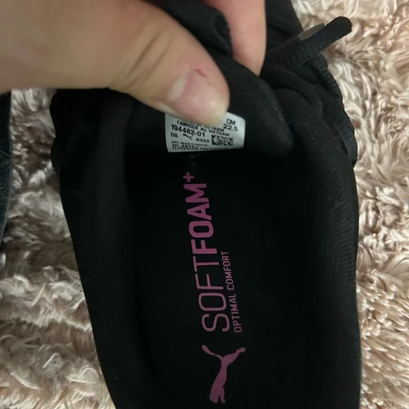 Puma Black Sneakers with Pink Logo - Picture 4 of 5